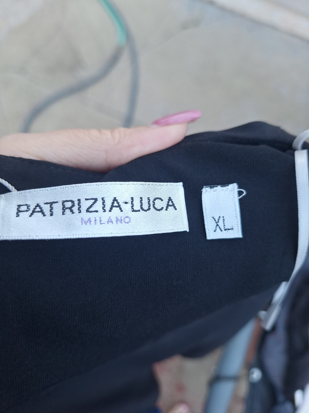 Patrizia Luca Black Layered Draped Blouse Size XL NWT - Picture 5 of 7